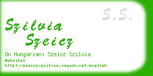 szilvia szeicz business card